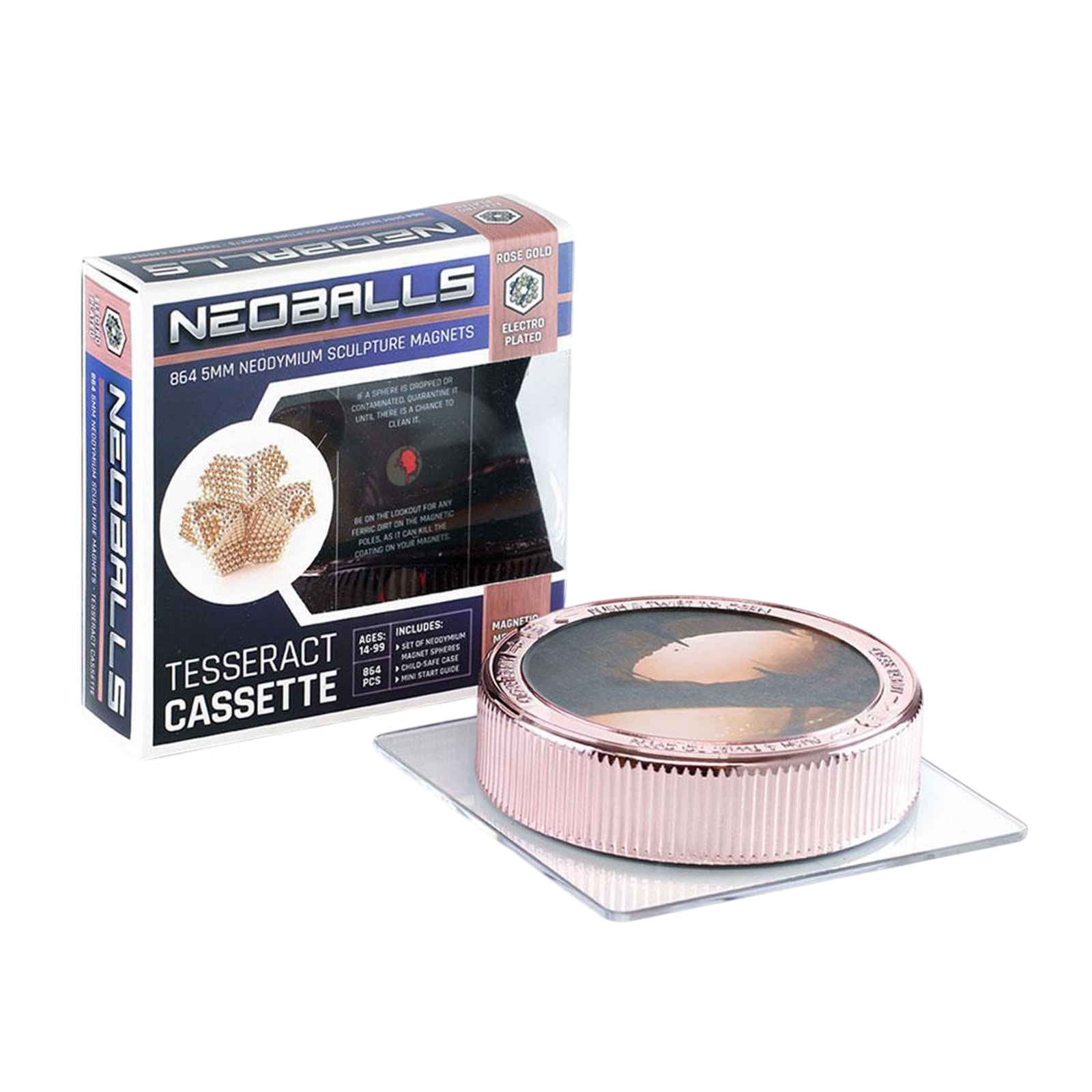 Rose gold magnetic spheres - Tesseract Cassette