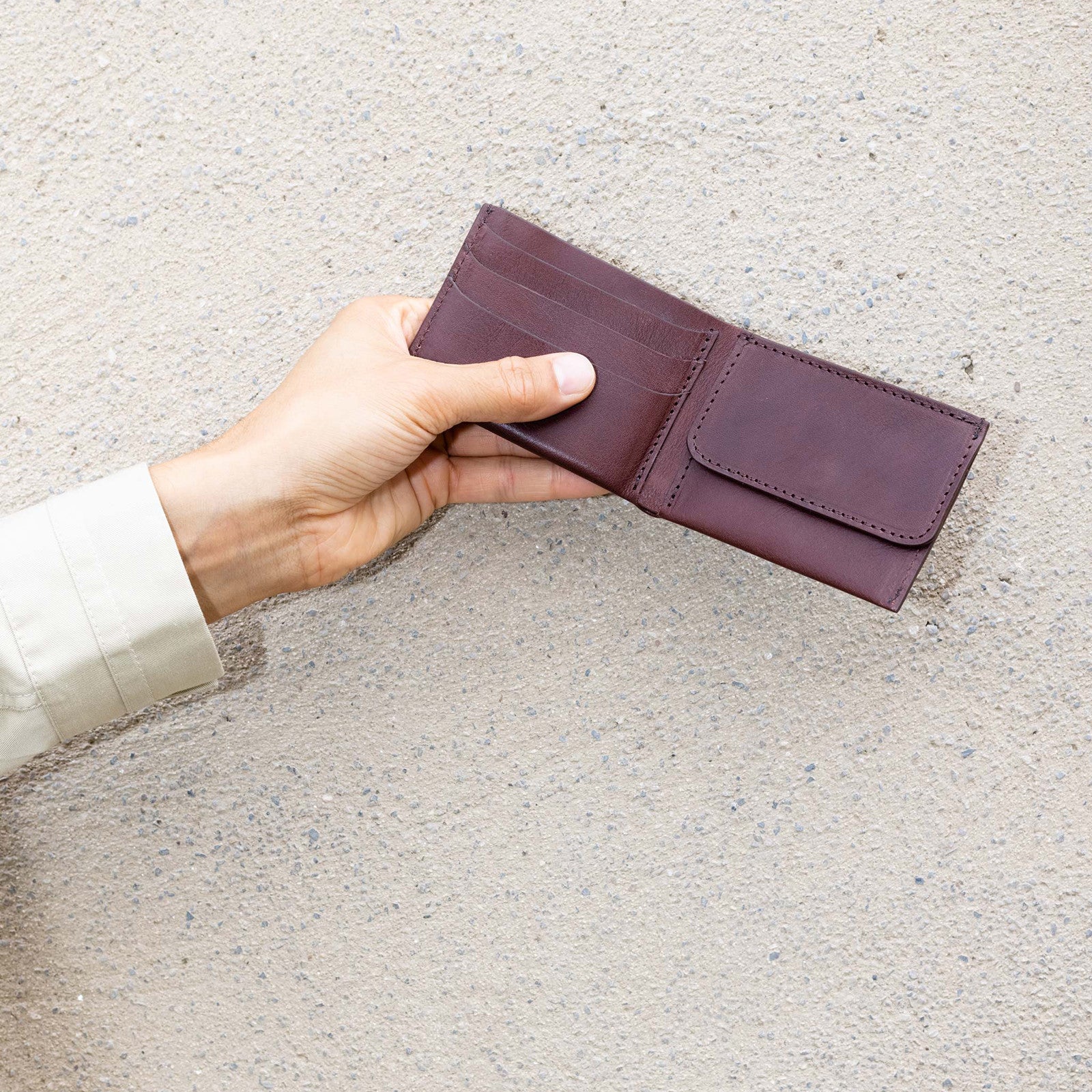 Flat wallet Dark-Brown