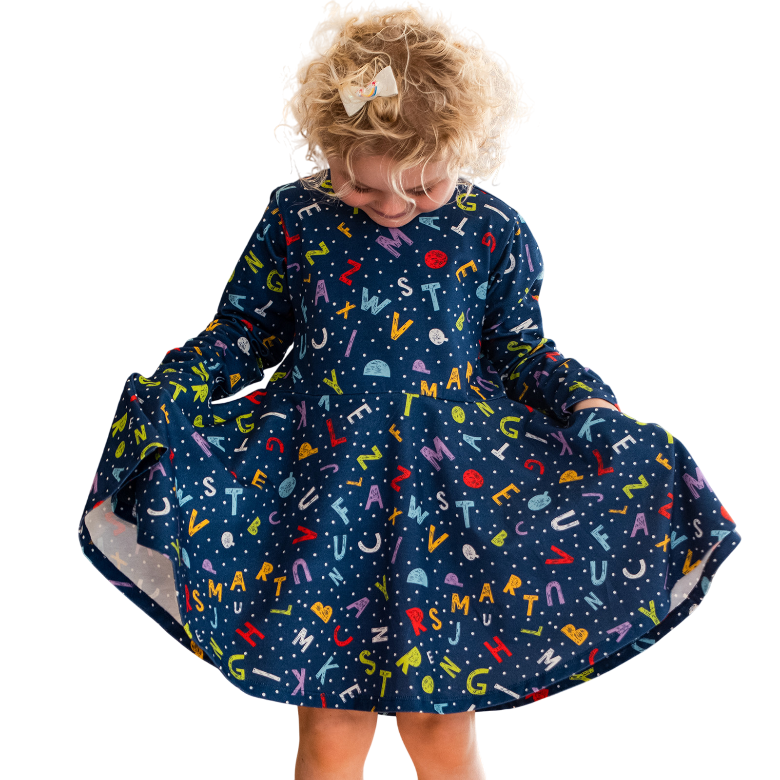 Kleid Smart, strong, fun blau