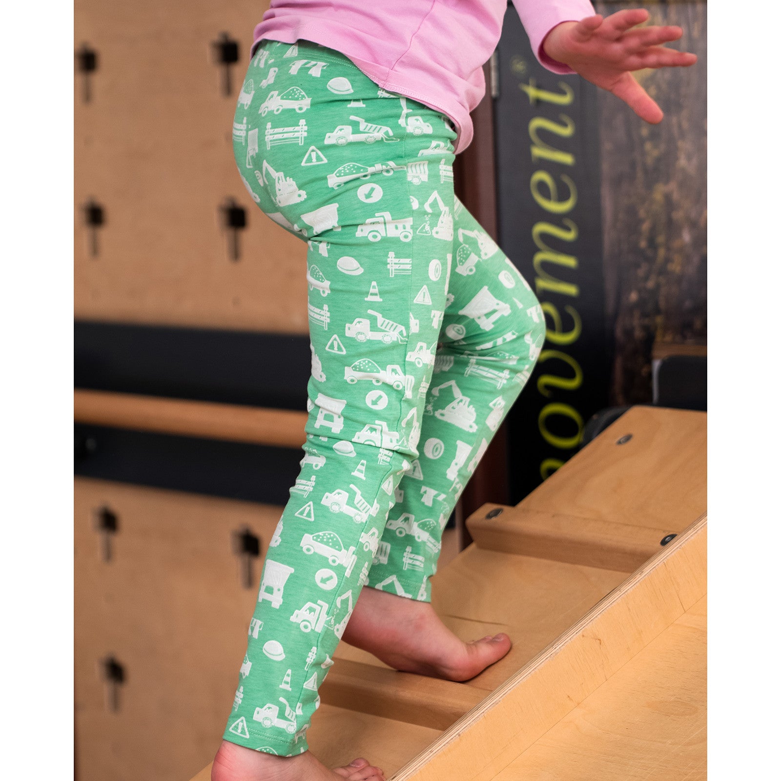 Leggings Lastwagen grün