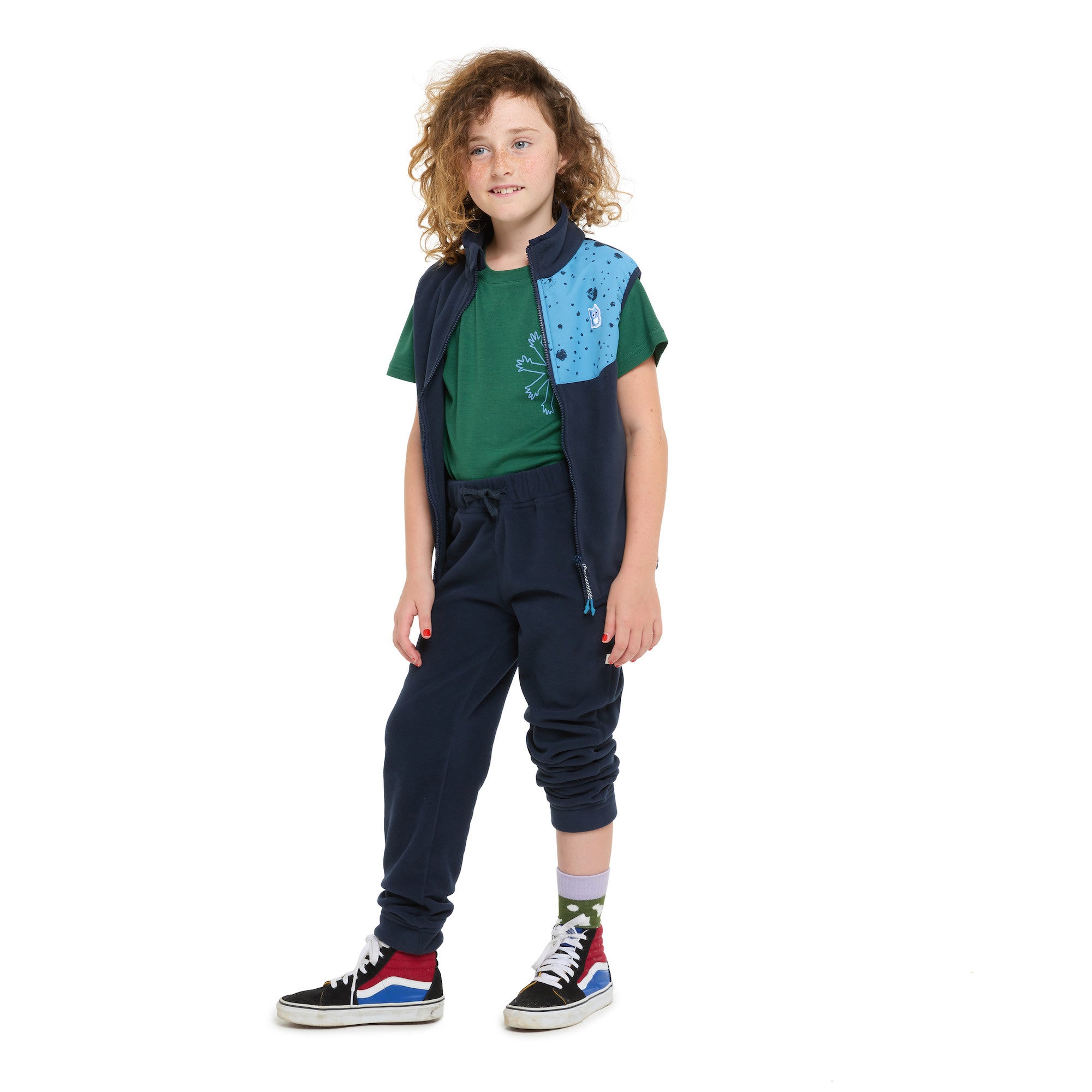 Bio-Fleeceweste Muka Glaxy True Navy / Bluebalu