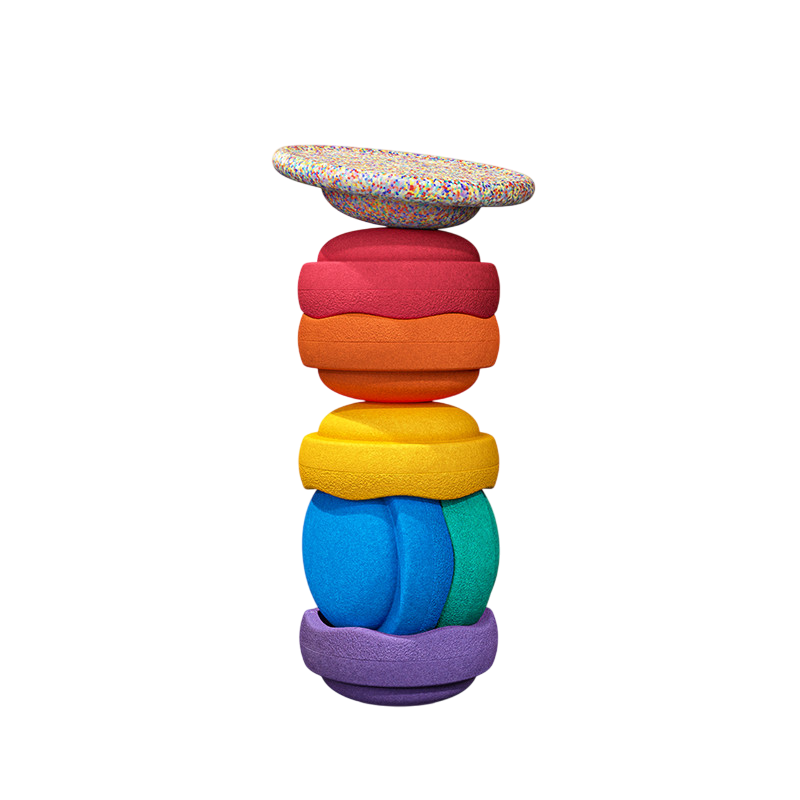 Stapelstein Rainbow classic Set 6+1 Balance Board Super Confetti