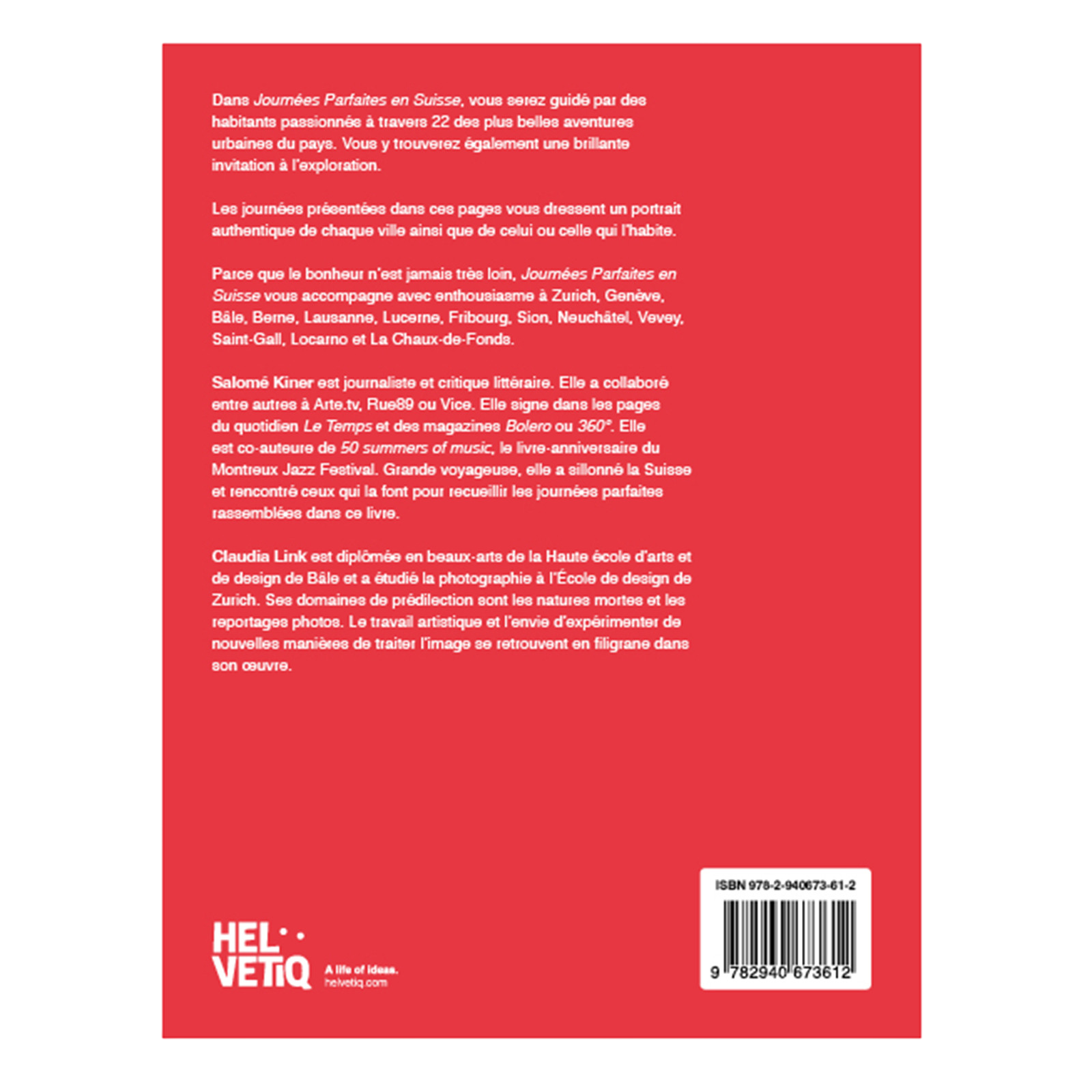 Livre Journées Parfaites en Suisse