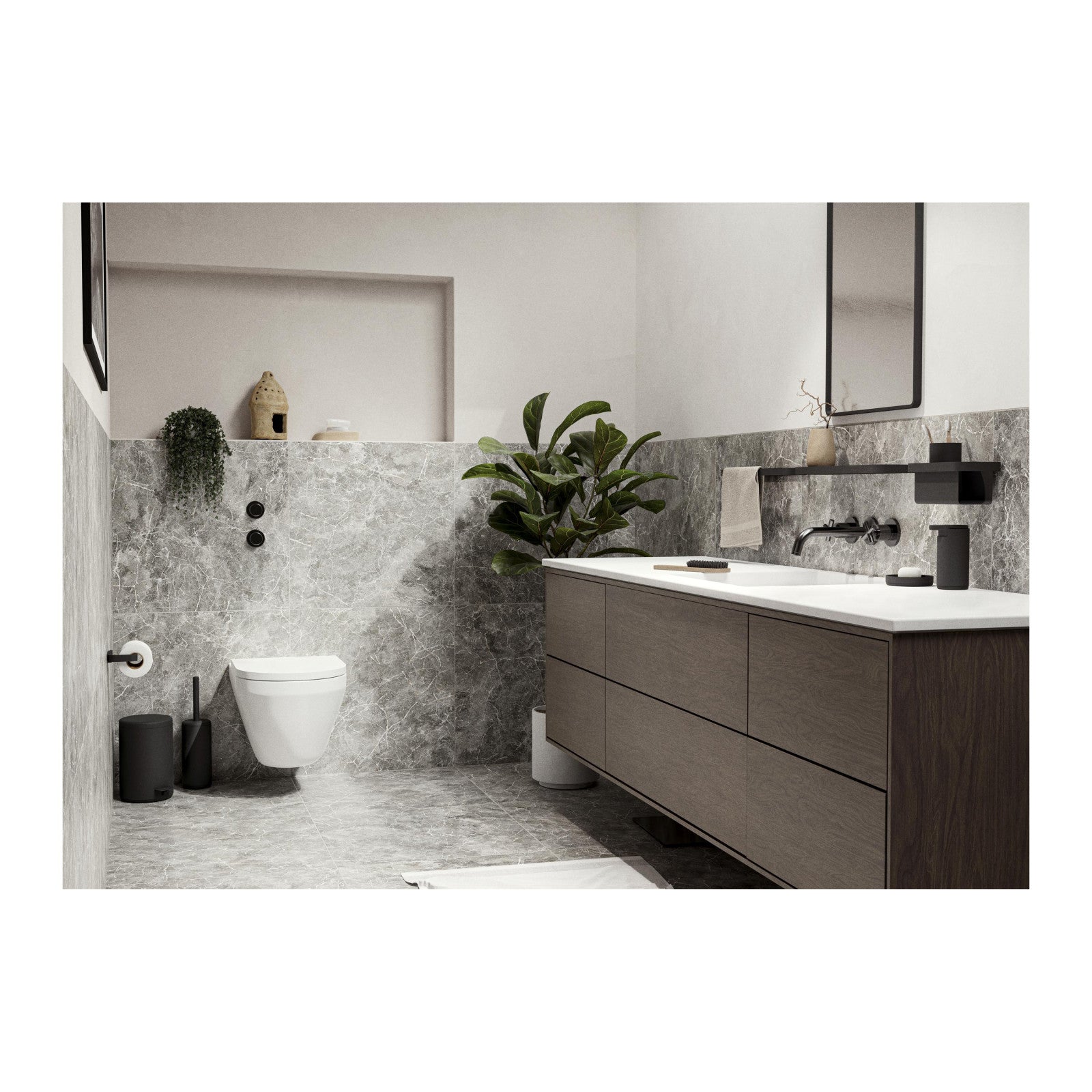 Toilettenbürste Rim Schwarz 20.8 x 10 cm