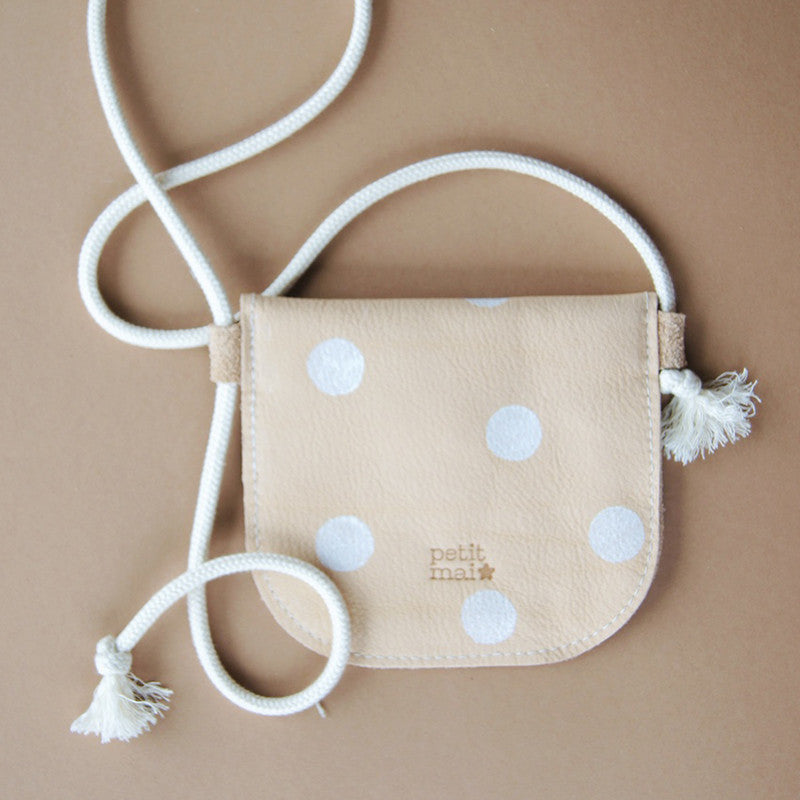 Mini Bag Polka Dot Beige-Weiss