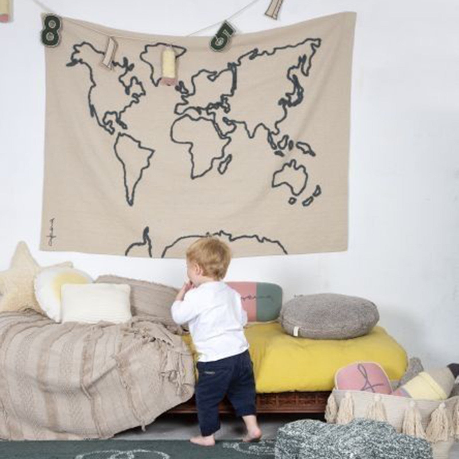 Wall Hanging Canvas Map