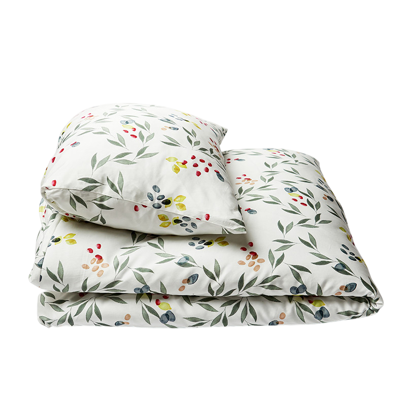 AMIATA white-olive Duvetbezug, 160 x 210 cm