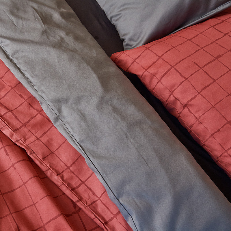 LUCCA marsala, housse de couette 160x210 cm