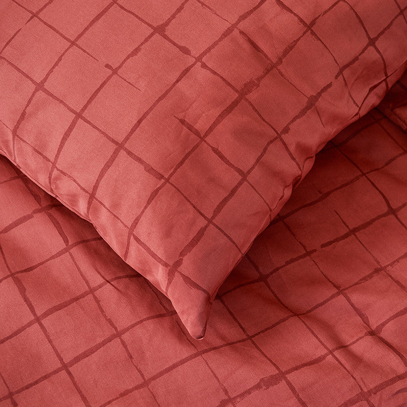 LUCCA marsala, Taie d'oreiller 65x65 cm