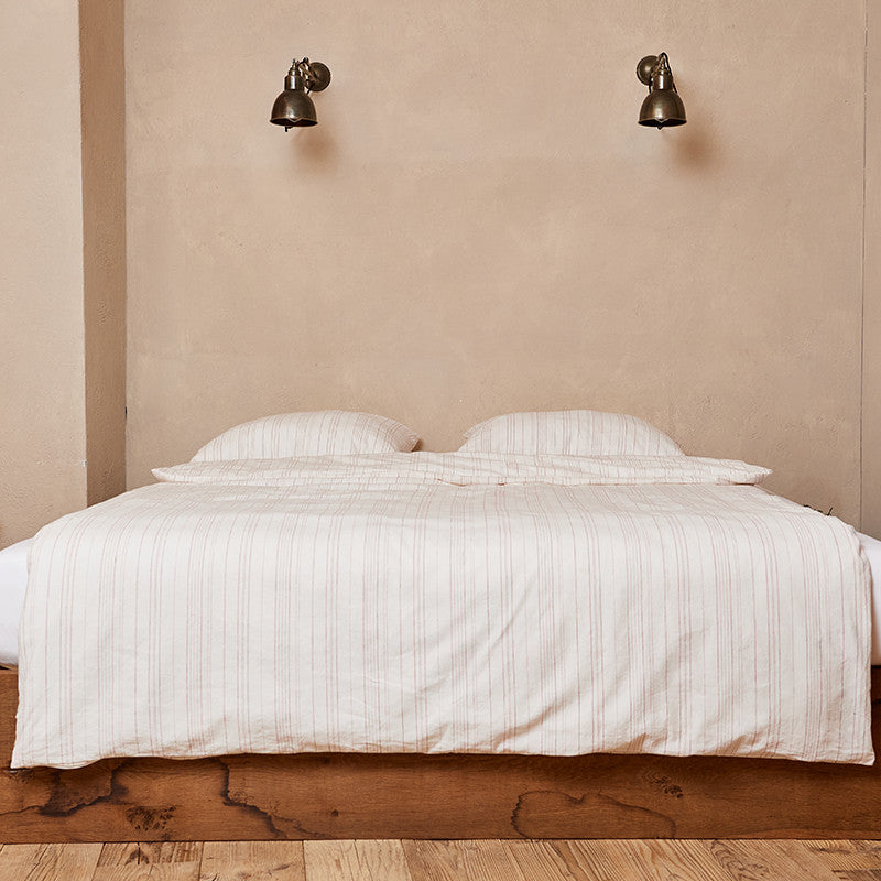 BOLGHERI off white-marsala Taie d'oreiller, 50 x 70 cm