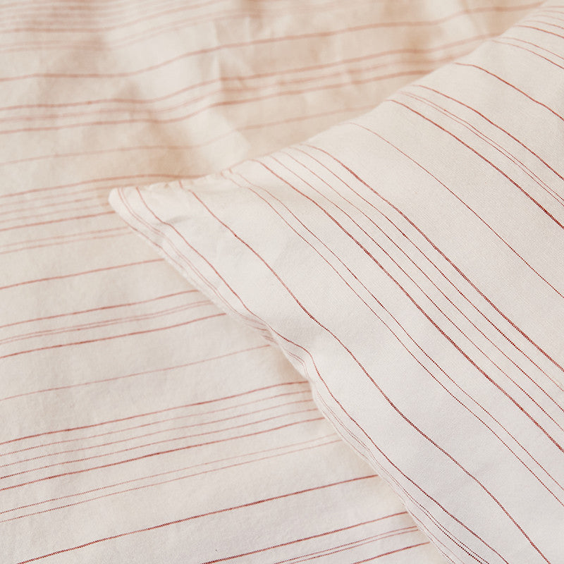 BOLGHERI off white-marsala Taie d'oreiller, 65 x 65 cm