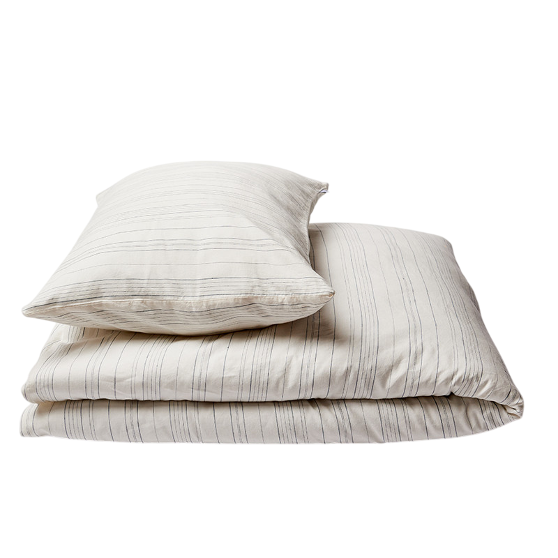 BOLGHERI off white-dusty blue Taie d'oreiller, 65 x 100 cm