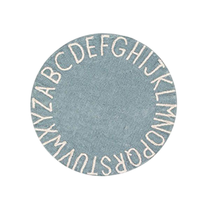Round ABC Vintage Blue-Natural rug