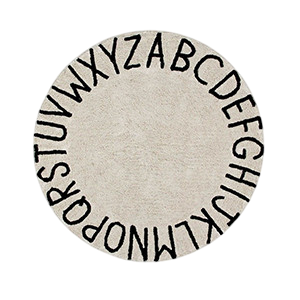 Teppich Round ABC Natural-Negro / Natural-Black
