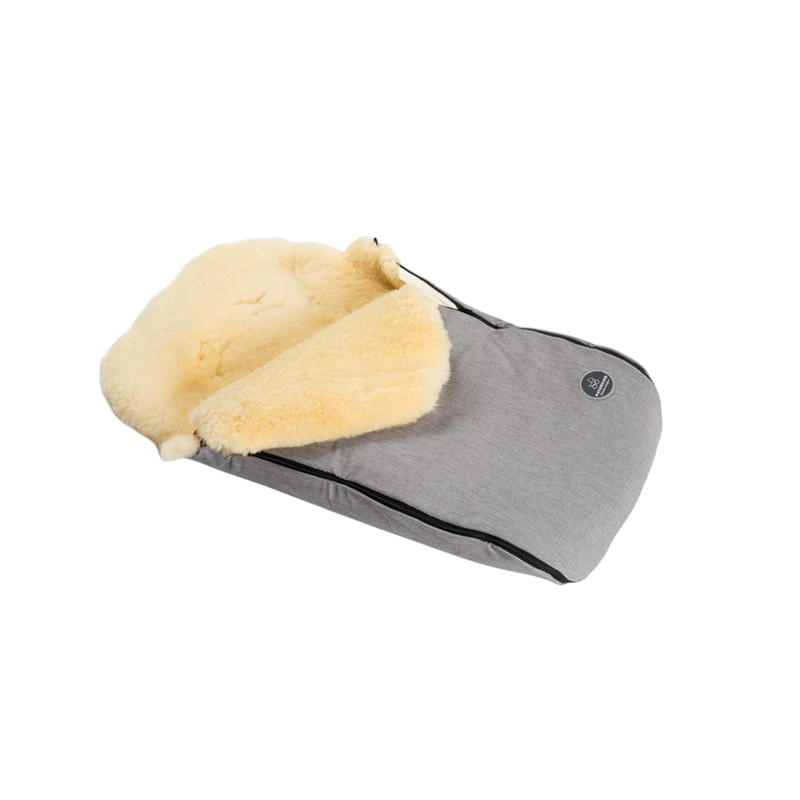 Sac en peau d'agneau, gris chiné