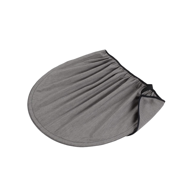 Sonnensegel halbkreisförmig, Grau meliert