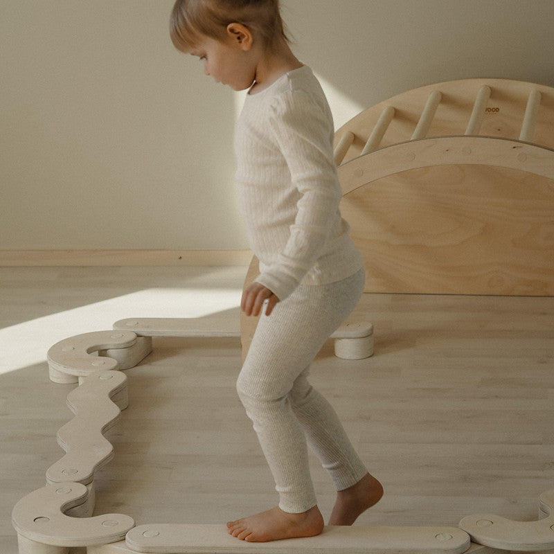 Polku L birch balance beam