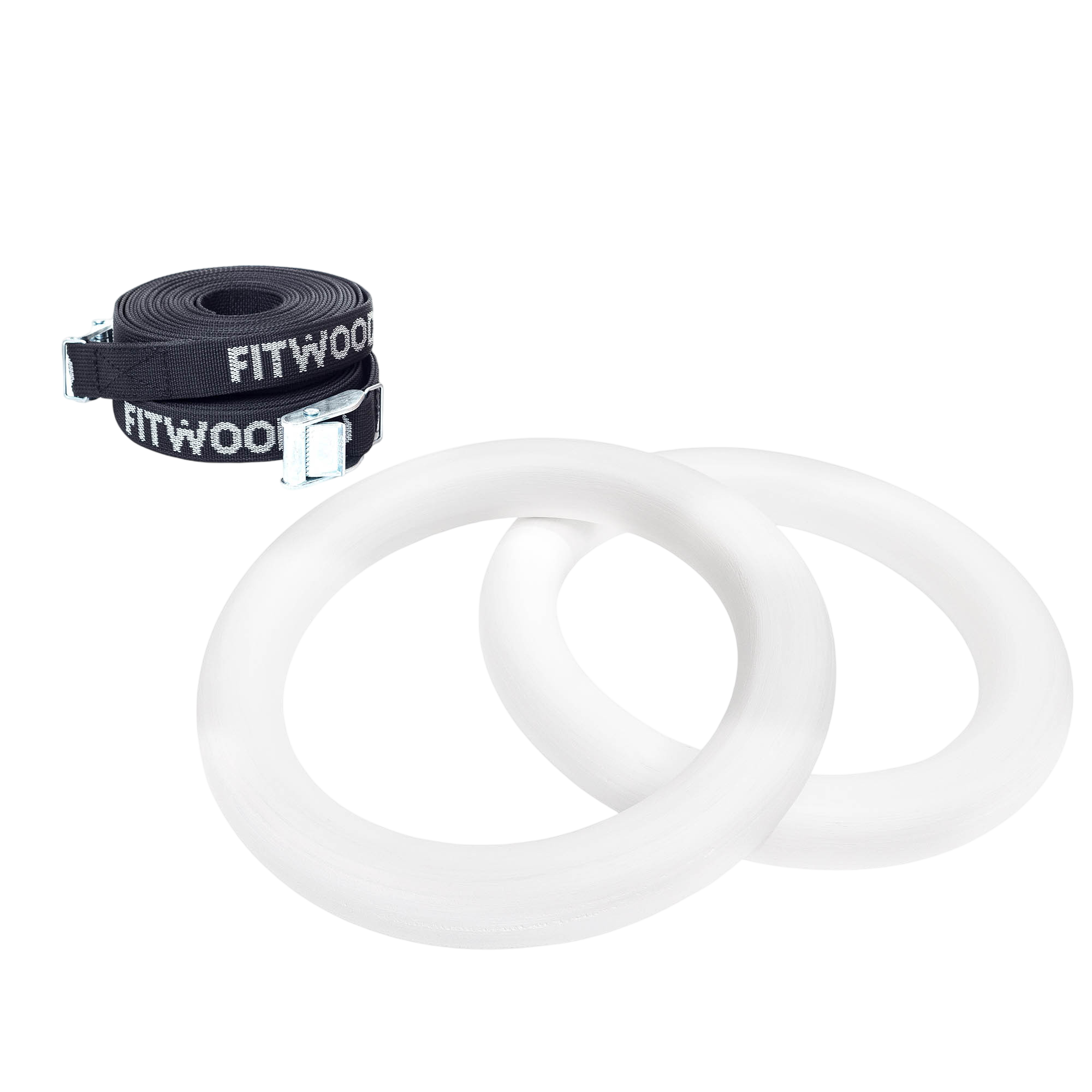 Turnringe Kinder Weiss - Schwarze Bänder