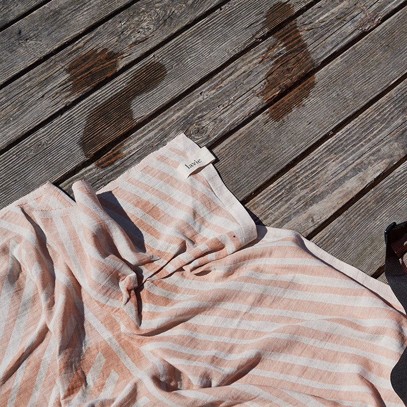 Ole hammam towel sweet potato/offwhite 135x180 cm