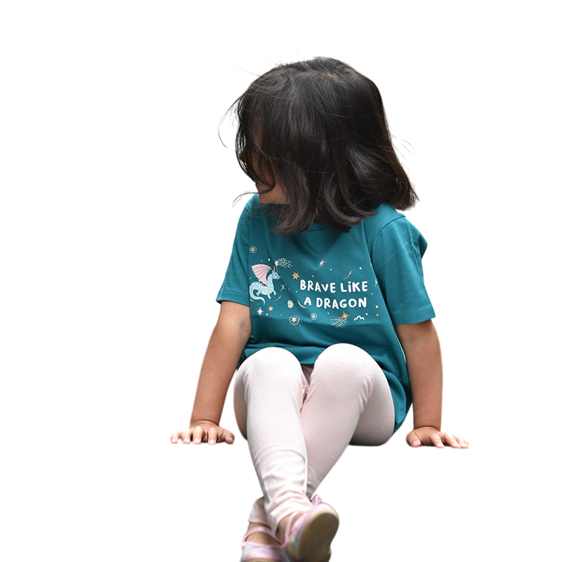 Drachen T-Shirt Blau