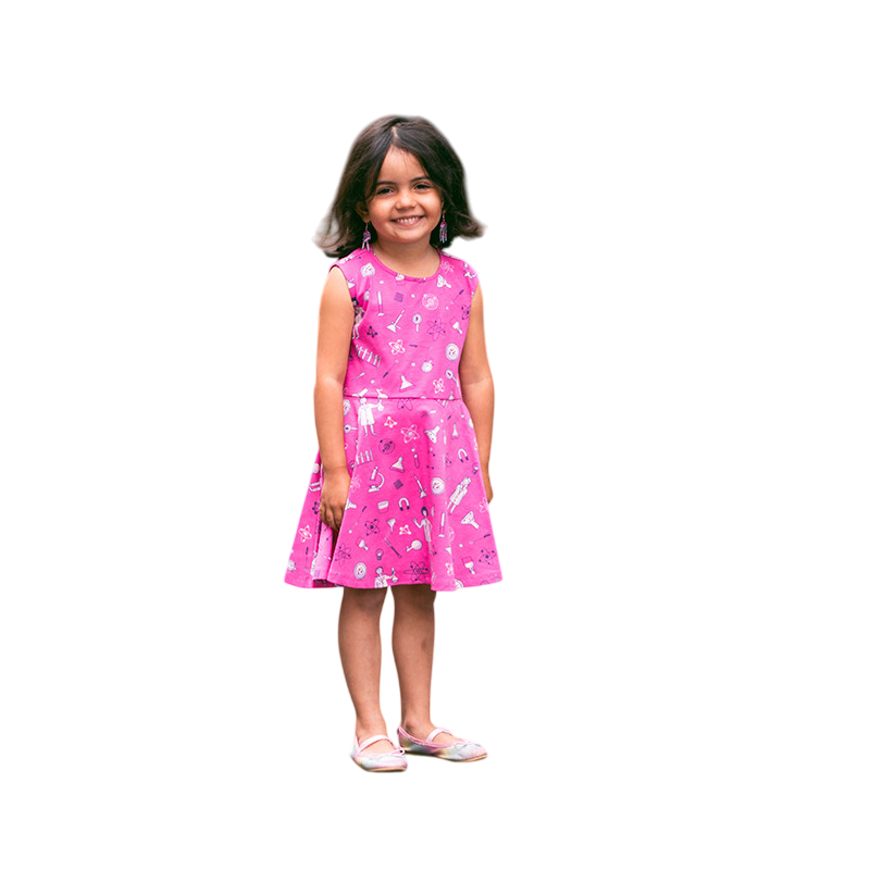 Wissenschaftlerinnen Kleid Pink