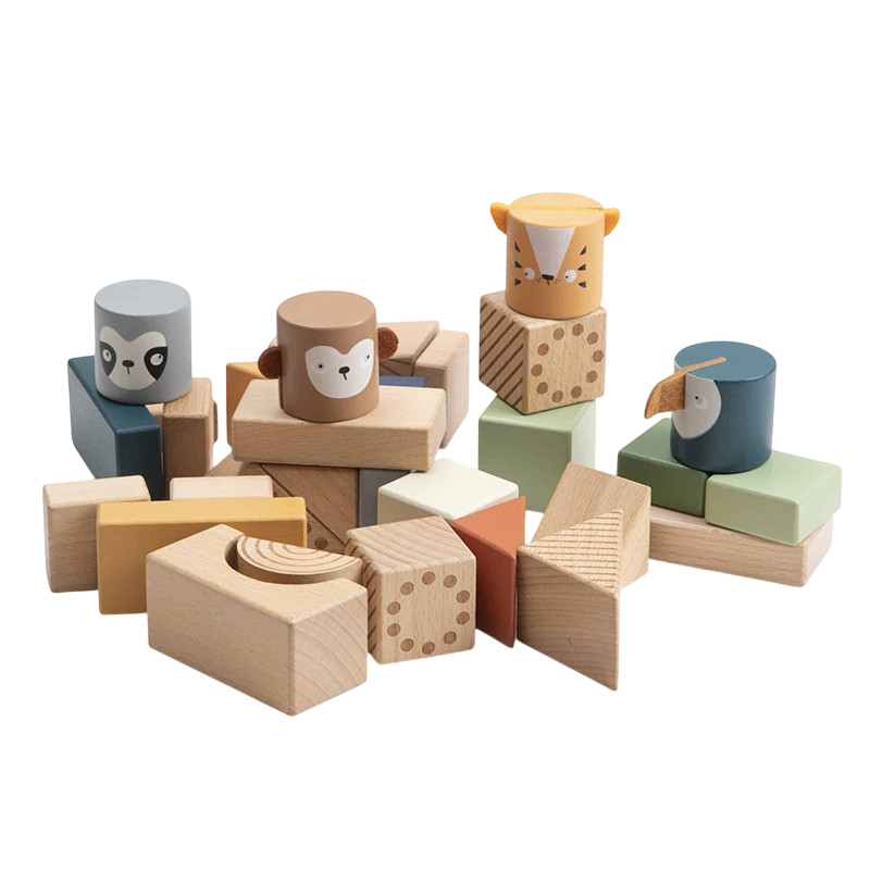 Entdeckerbausteine aus Holz, Wildlife animals