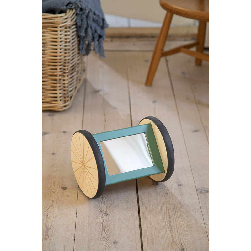 Miroir d'activité roulant en bois, Woodland