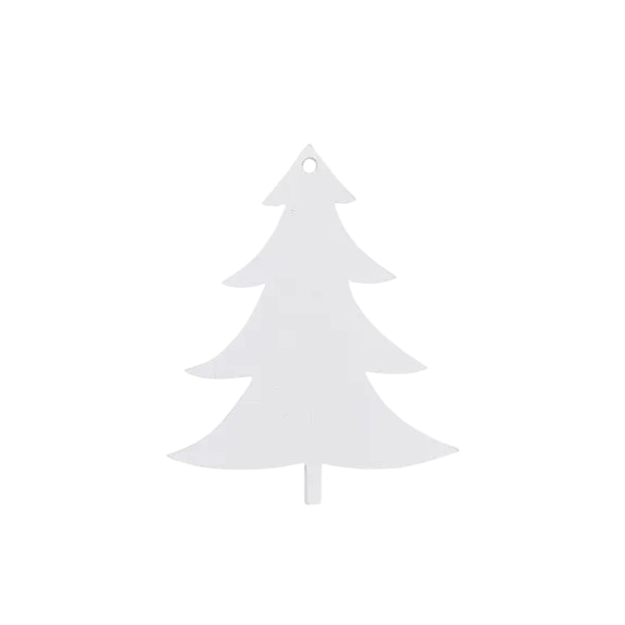 Holzanhänger Tanne Weiss 8er Set