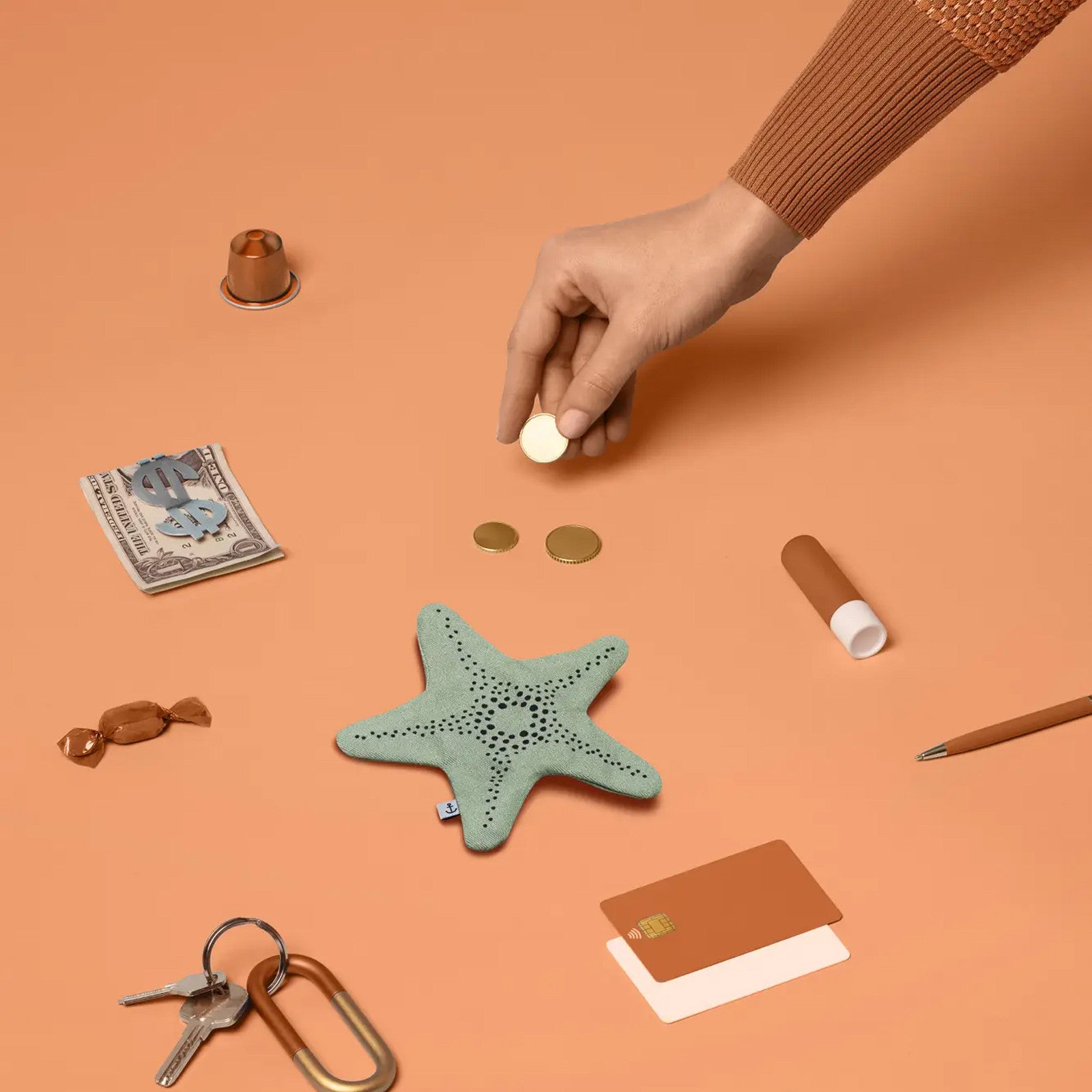 Pochette Starfish Aqua