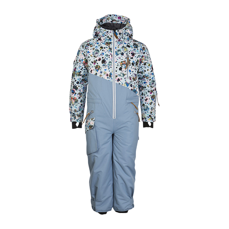 Children's Caspar winter onesie faded denim