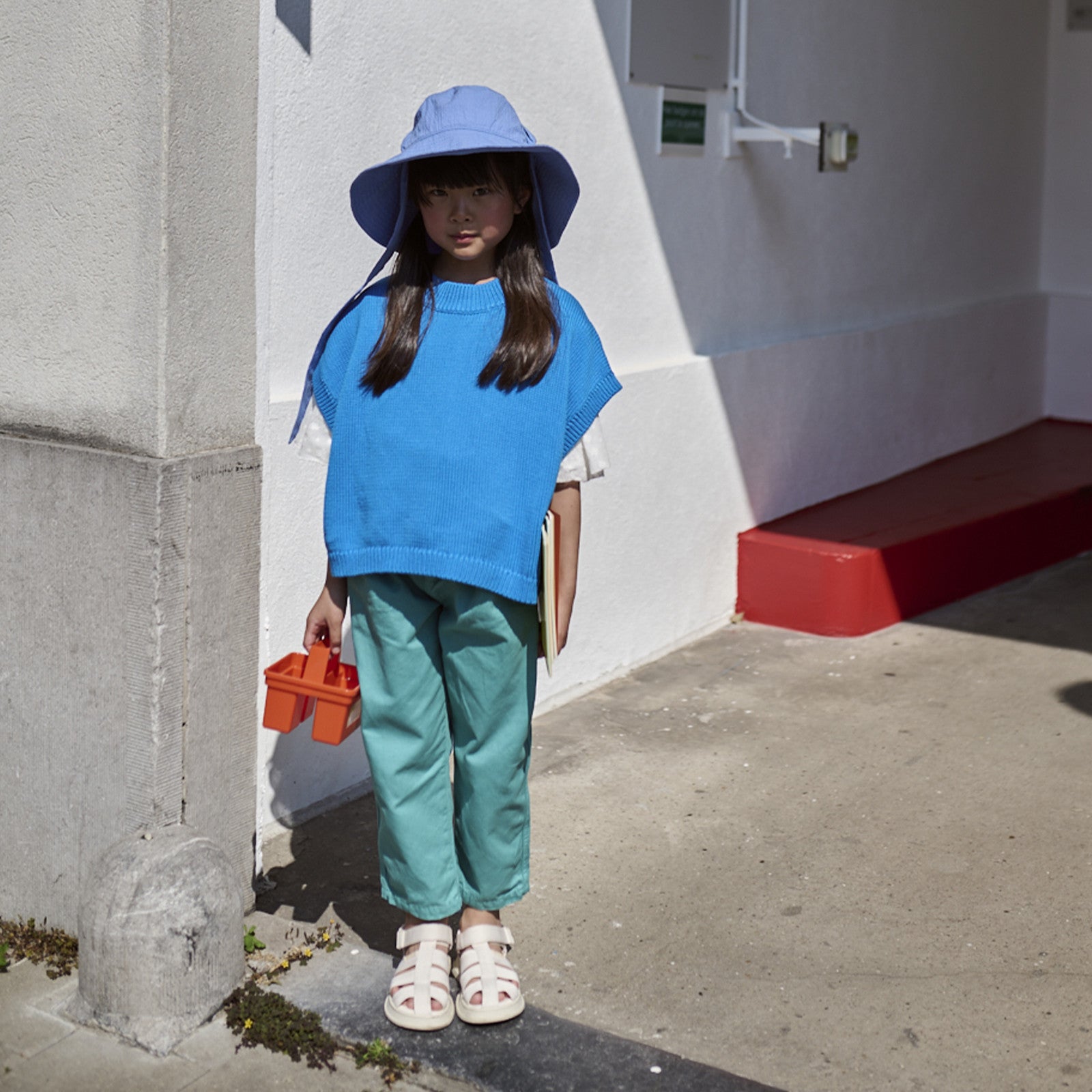 Pantalon Chino greyish turquoise