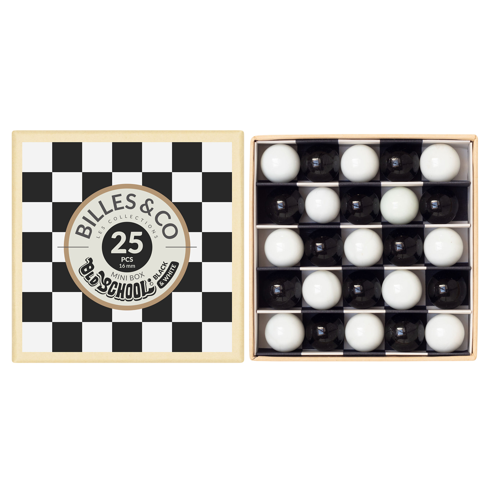 Murmeln Mini Box Old School Black