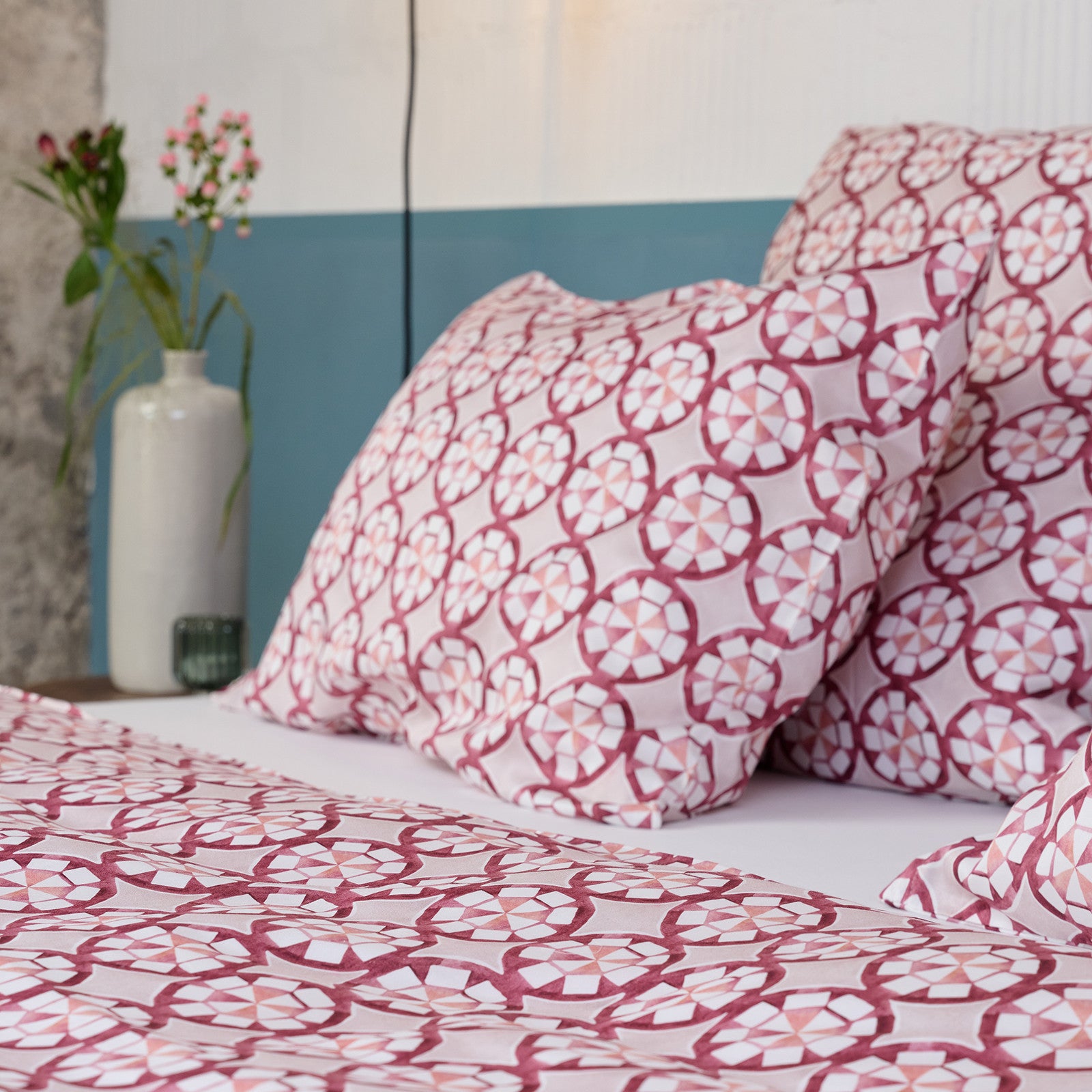 Firenze cushion cover 65x65 cm silver, marsala