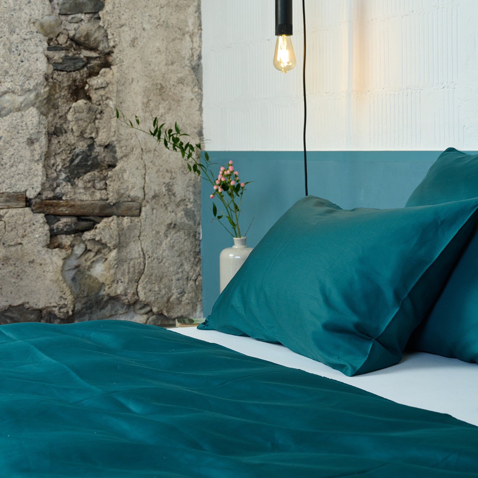 Braga ocean green Taie d'oreiller 65x100 cm