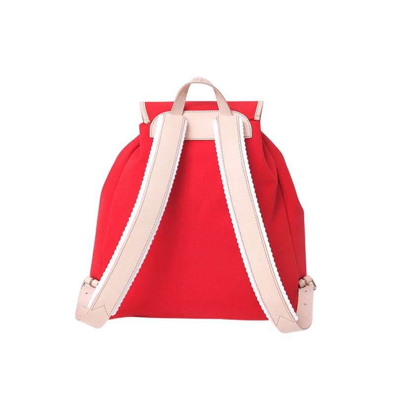 Sac à dos Georgia cuir naturel rouge