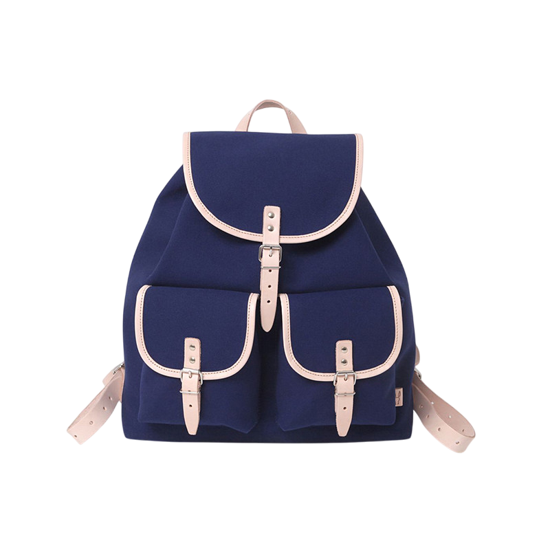 Backpack Georgia Leather Nature Navy