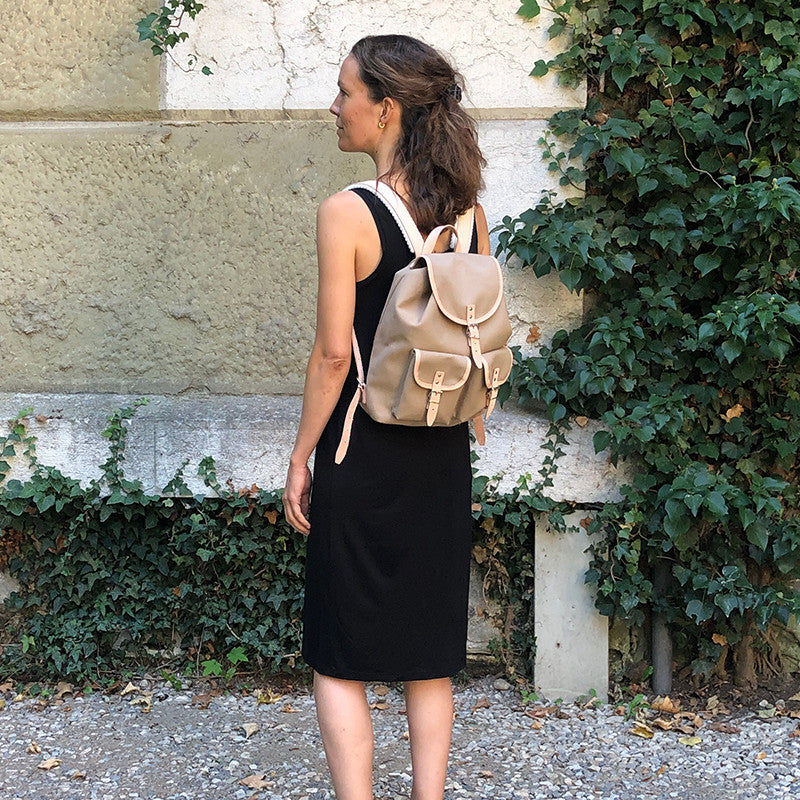 Sac à dos Georgia cuir naturel sable