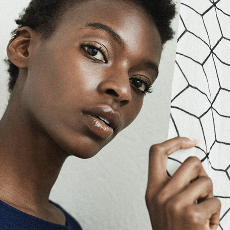 Wool scarf cube white