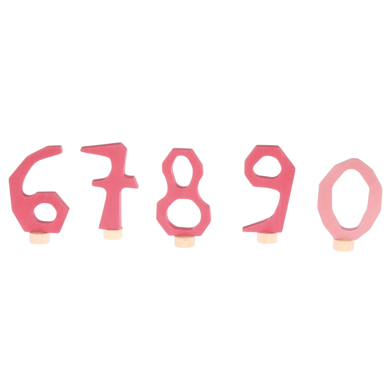 GRIMM's Rosa Zahlenstecker Set 6-9 und 0