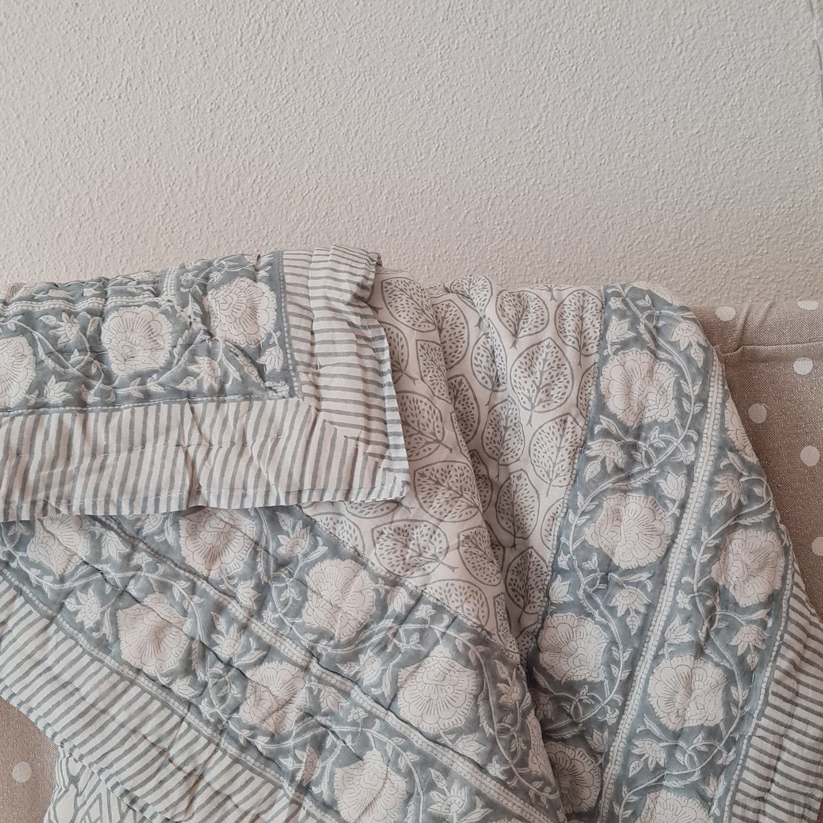 Quilt Kids Block Print Grey