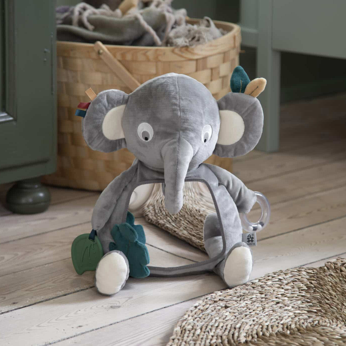 Jouet d'activité éléphant Finley Gris