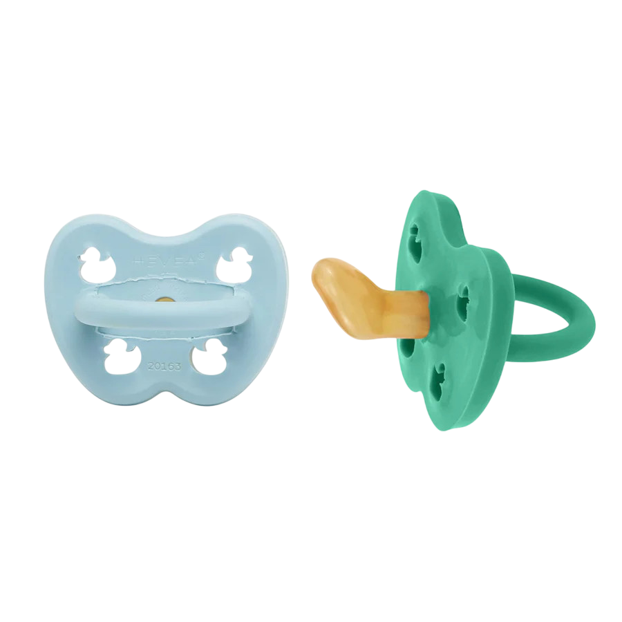 Sucettes pour bébé Pacifier Lot de 2 Green et Maya Blue