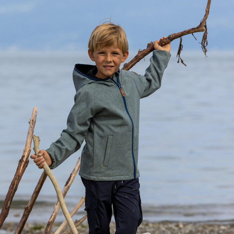Veste softshell pour enfants Avan trekking green