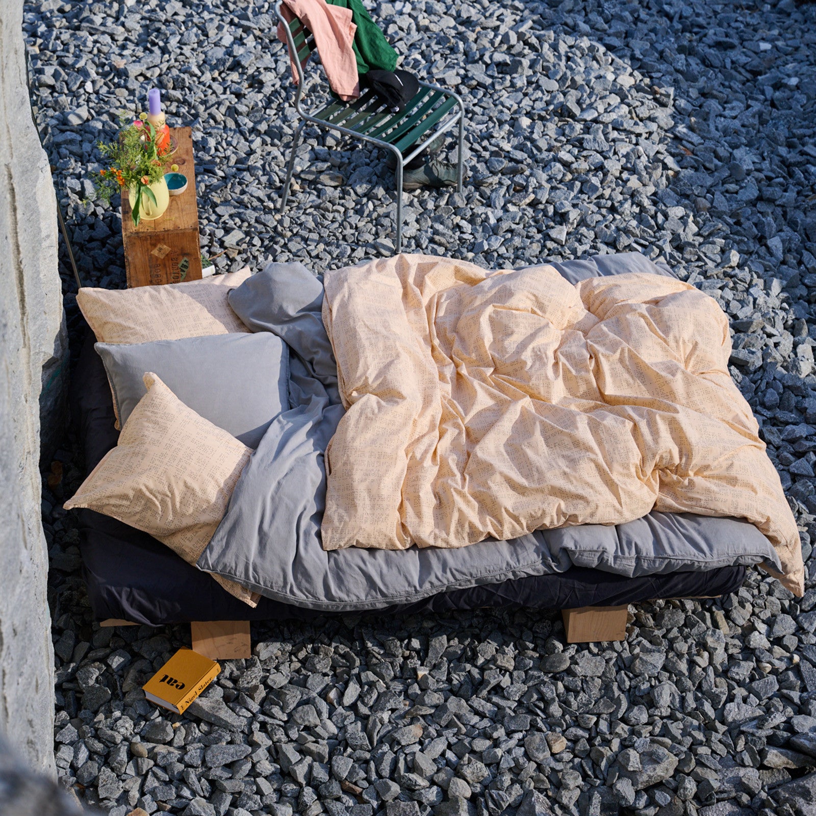 Paula Housse de couette 160x210 cm Apricot, Grey