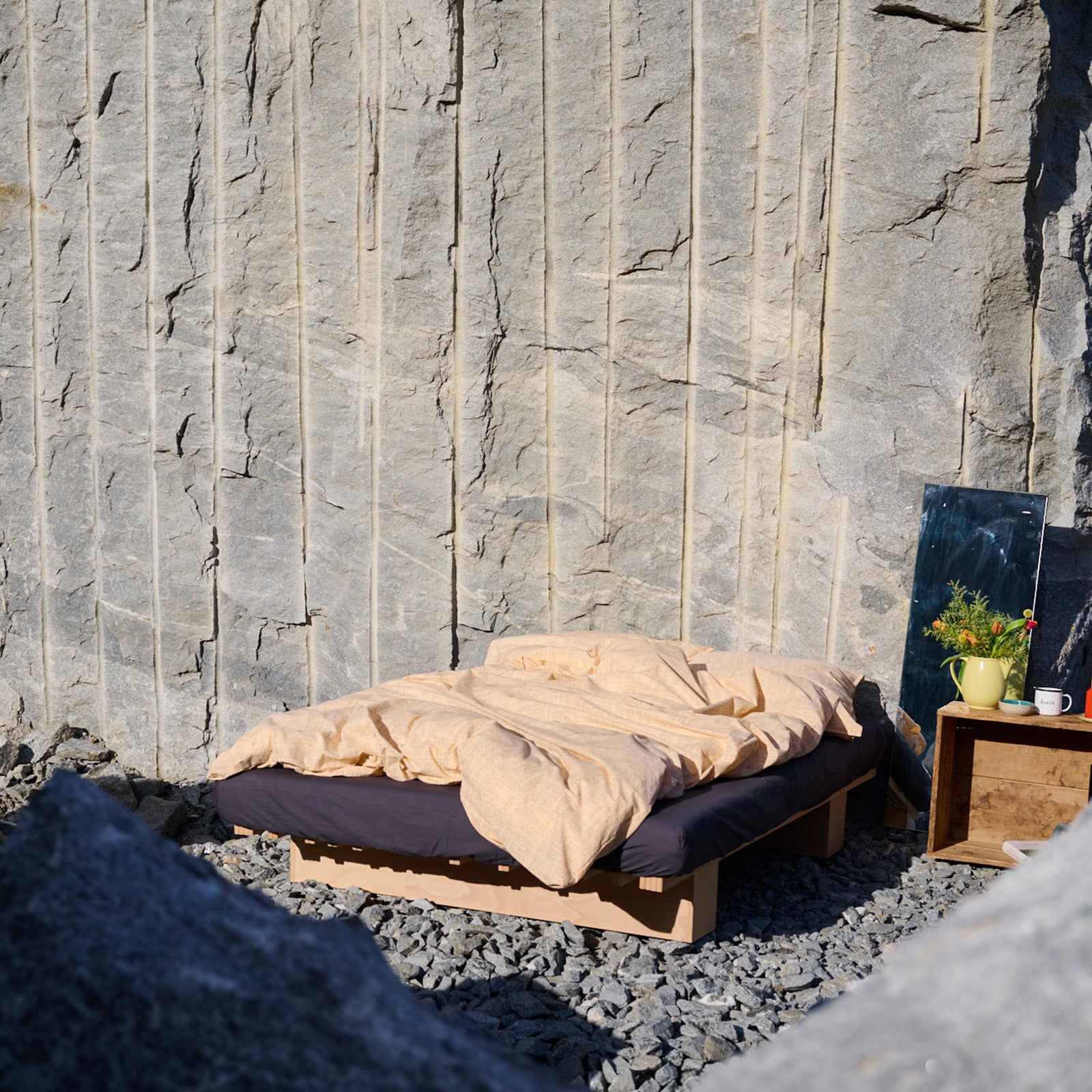 Paula Housse de couette 200x210 cm Apricot, Grey