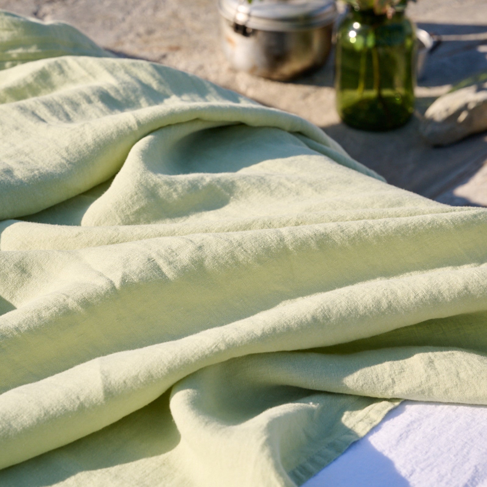 Linus drap de dessus 240x270 uni, vert mousse