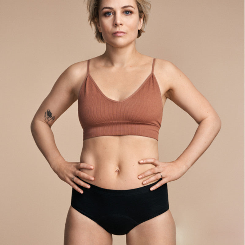 Menstrual Underpants Hipster Model Medium Flow Black