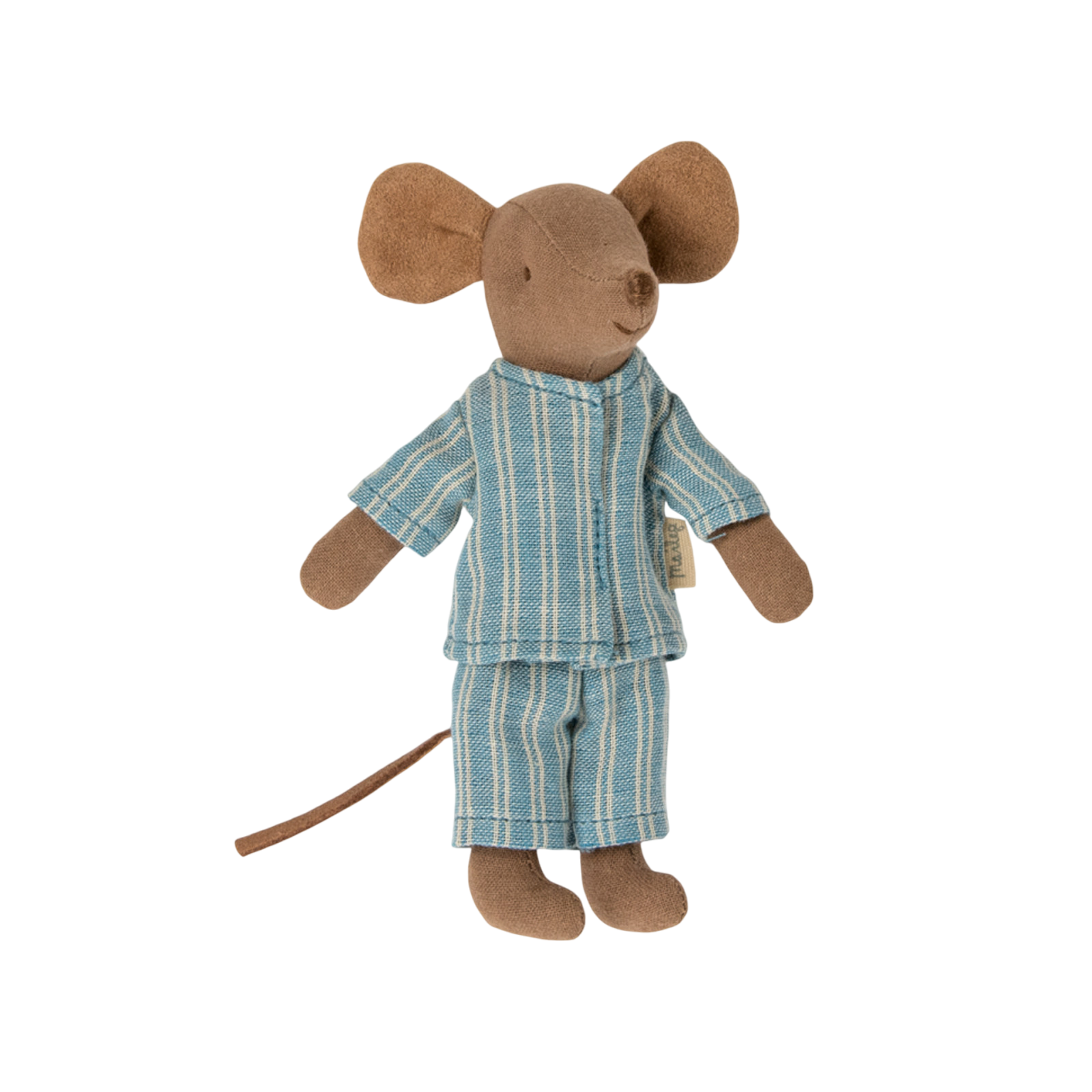 Maileg Maus grosser Bruder in Streichholzschachtel Blue Stripe