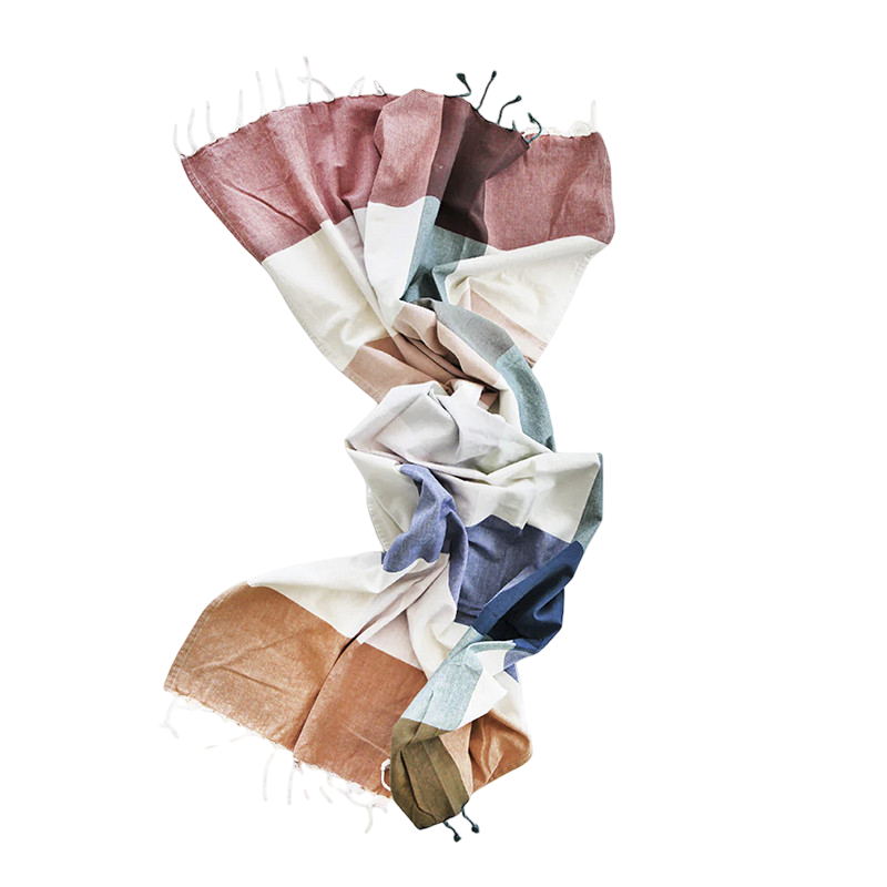 Fouta Rose Check bath towel