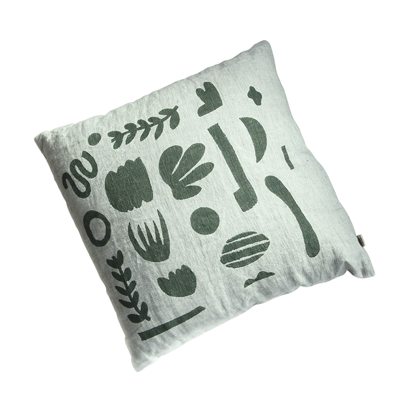 Kissen Blockprint Plant small